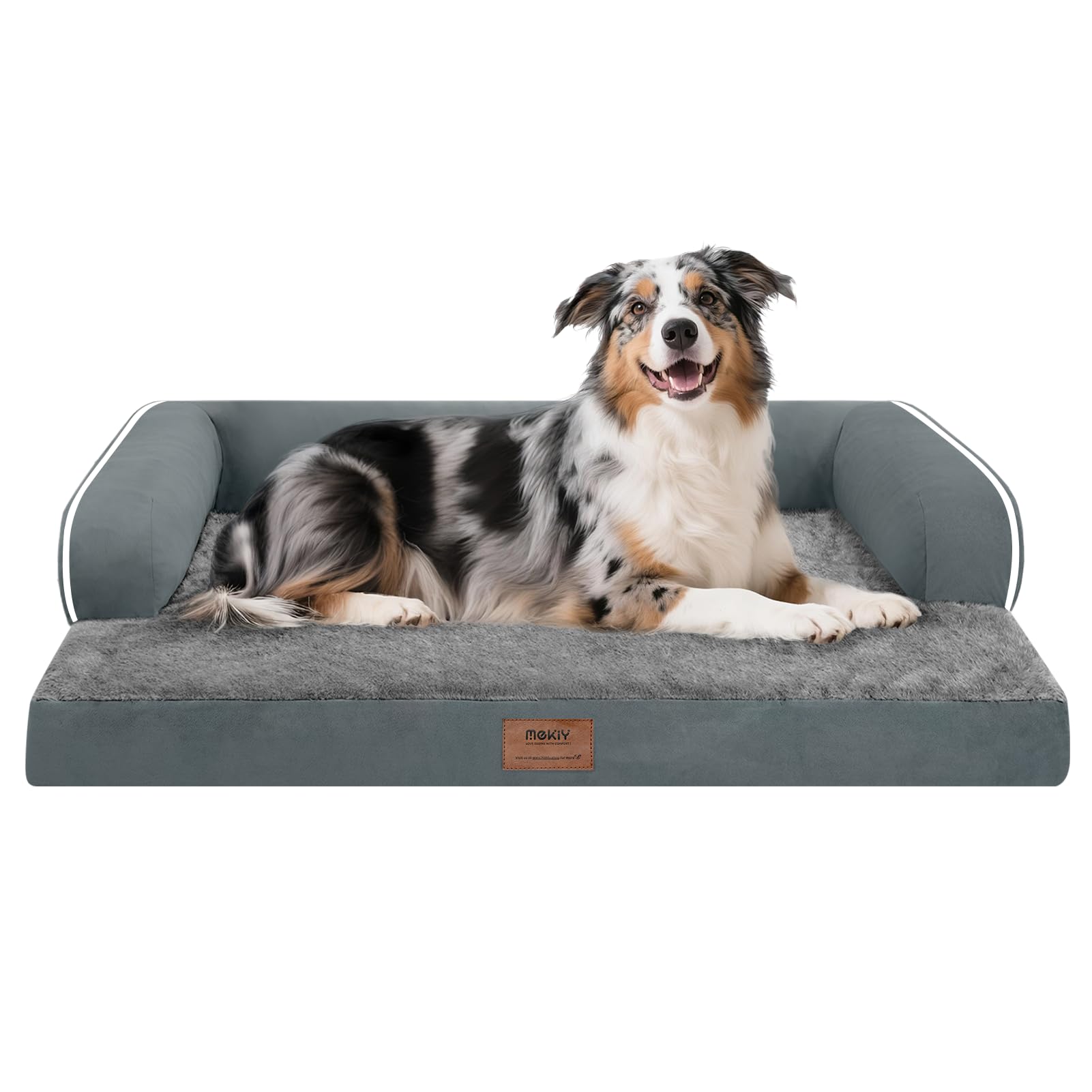 Photo 1 of Extra Large Dog Bed-Orthopedic Waterproof XL Dog Bed for XLarge Extra Big Dogs - Foam Couch Sofa Washable with Removable Cover-Dark Grey