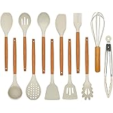 SOFSN Kitchen Utensils Set - Silicone Cooking Utensils Set - 12 Pcs for Cooking, Spatula,Turner, Spoon, Brush, Useful Pots and Pans Accessories, Kitchen Gadgets for Non-Stick Cookware BPA FREE
