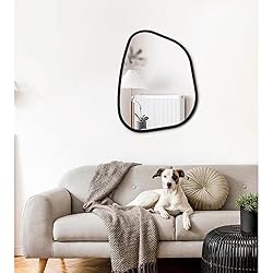 HLFMVWE Irregular Wall Mirror Asymmetrical White