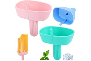 TranRantic Thick Silicone Popsicle Holders for Kids - 4 Pack Reusable Drip-Free Ice Pop Holders, Fits Standard & Wide Sticks,