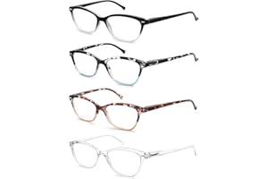 OLOMEE Reading Glasses Women Ladies Readers +1.00 Stylish Women's Magnifying Cheaters Glasses 4 Pack Lightweight Comfortable Fit