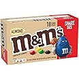 M&M'S Almond Chocolate Candy, Full Size 2.83 oz Bag, Pack of 18 Bulk Candy Chocolate