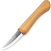 BeaverCraft Whittling Knife C1M - Sloyd Chip Wood Carving Knife Carbon Steel - Small Whittling Knives for General and Detail,