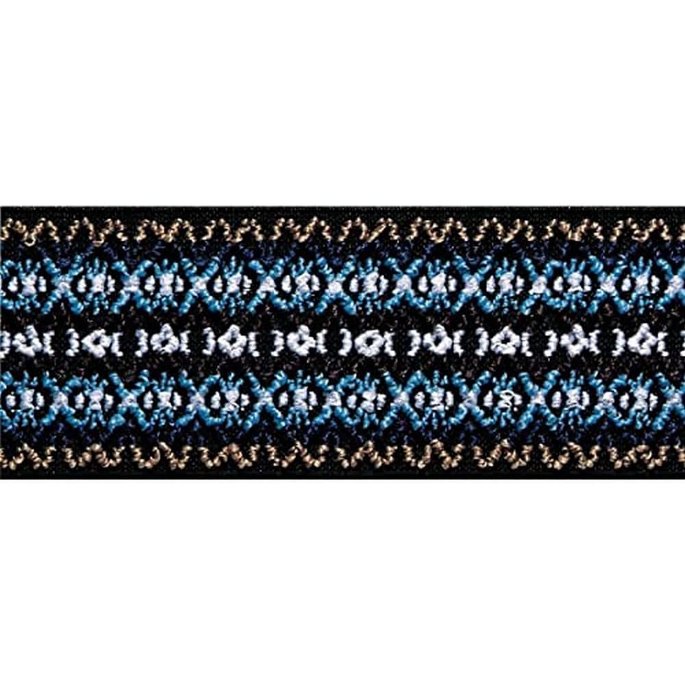 Prym Blue Patterned Elastic 50mm/2in (7mtr), Polyester blend, Multi-Colour, 15 x 15 x 5.5 cm