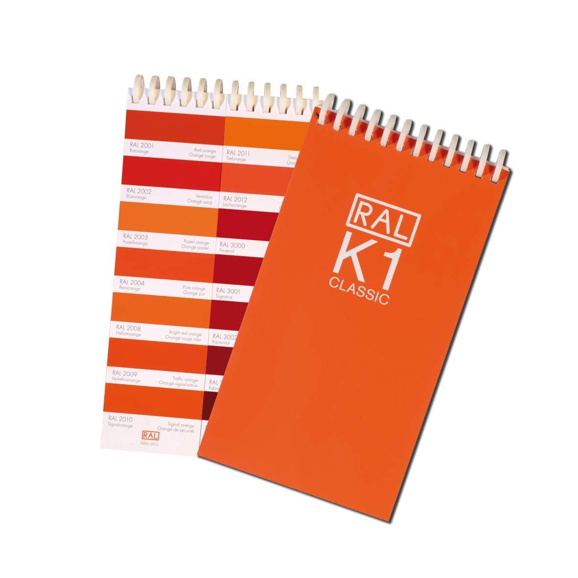 RAL K1 Colour Chart 213 Brilliant Colours in 1 Notebook in 3 Languages