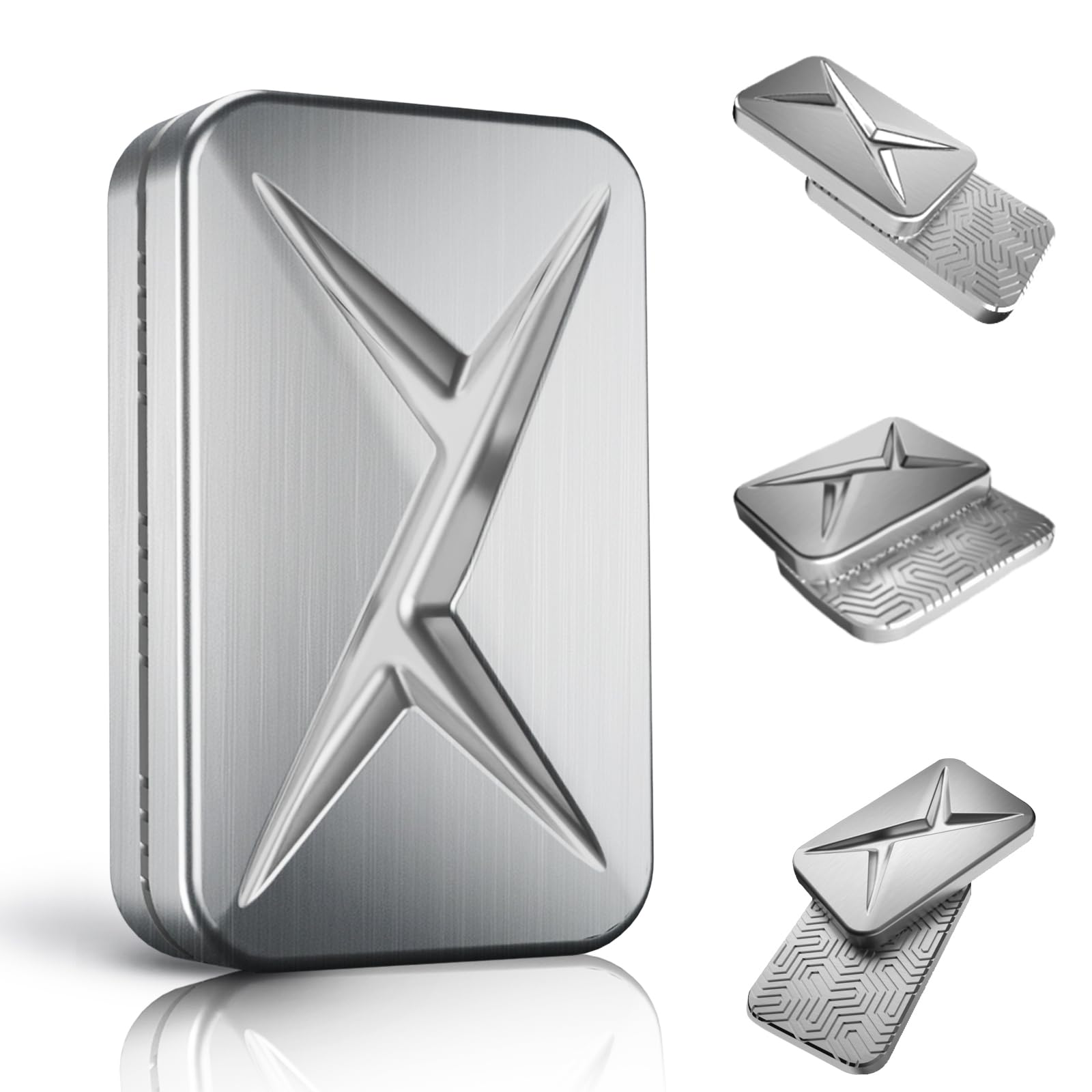 HIDEDC Breakthrough Fidget Slider, Trackless Fidget Slider for Fancy Play, EDC Fidget Toys Adults Sensory Toys Home Office Executive Desk Toy Gift for ADHD/ADD/Autism (Original Silver)