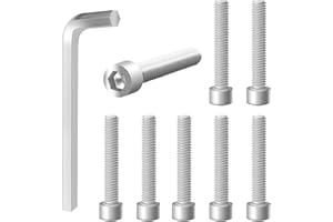 8 Pcs 1002-53-B, 1002-48-B Center Cap Screws Fit for Fuel Offroad Wheel Black Center Caps, 1002-53 Alloy Steel Silver Finish 