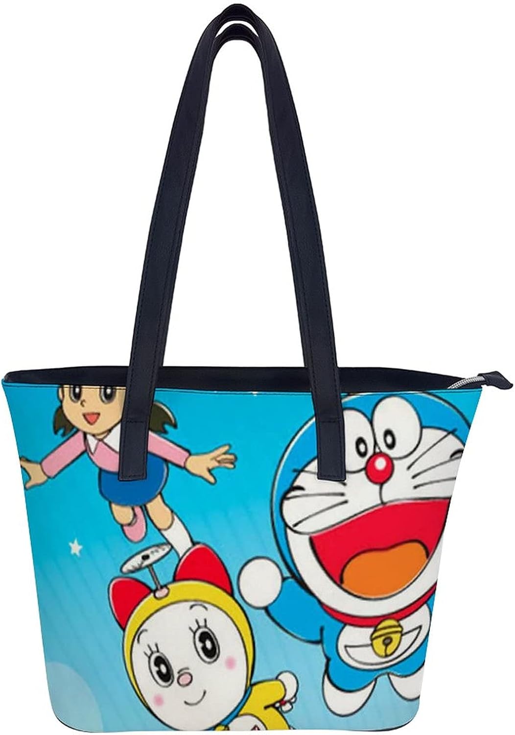 Doraemon Womens Leather Handbags Purses Designer Fashion Shoulder Tote