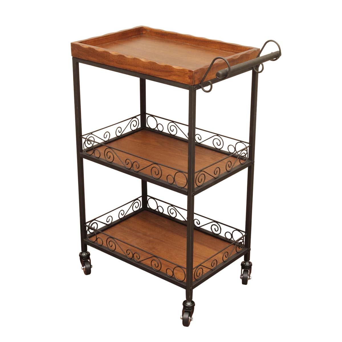 国際ブランド アンティーク ウッドワゴン Release 3段 エステワゴン ネイルワゴン 美容室ワゴン キッチンワゴン マルチワゴン サイド ワゴン キャスターワゴン キャスター付き インテリア 収納 木製 ウッド 業務用 サロン ワゴン ラック B07bbnqk2n Parent