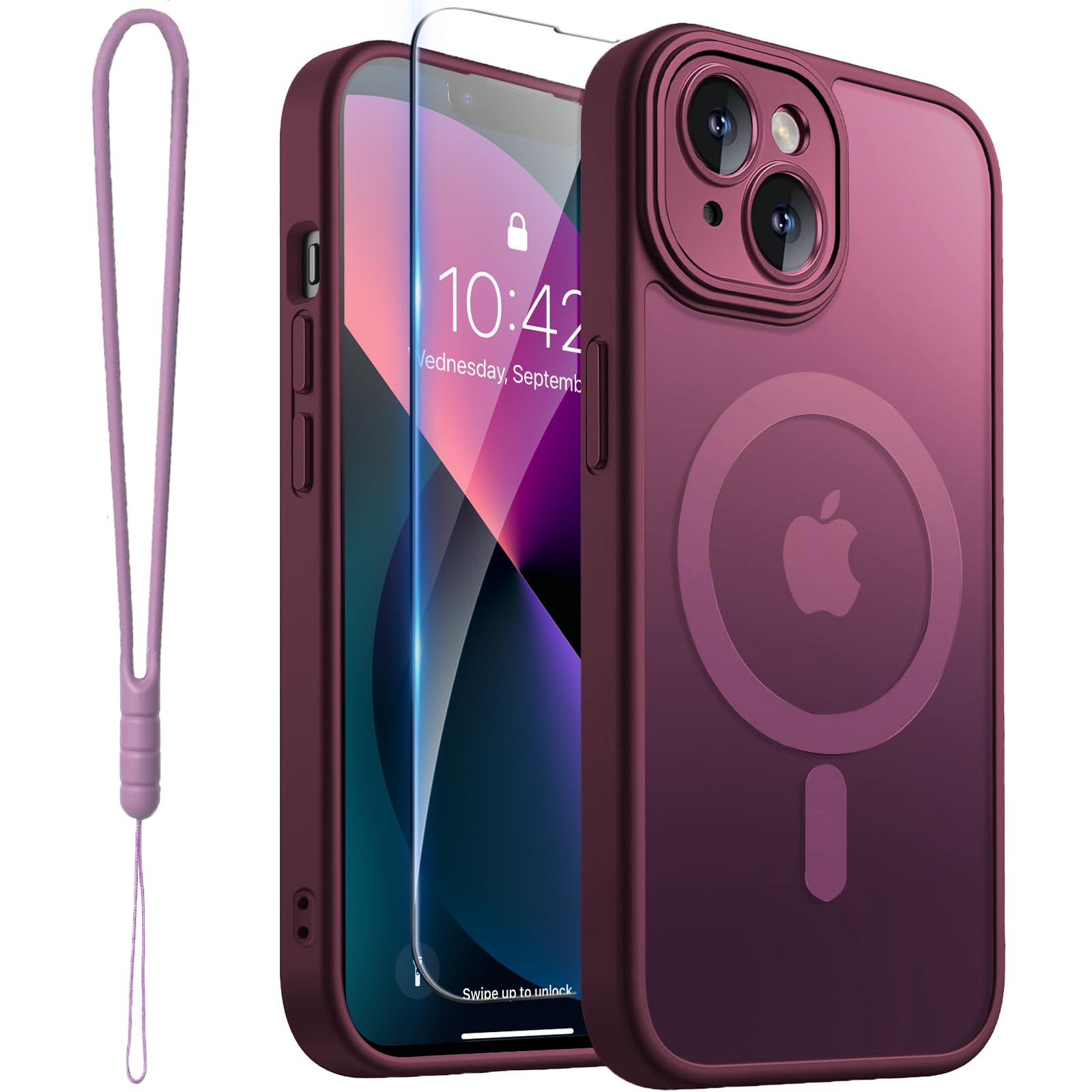 ROYBENS for iPhone 13 Matte Clear Case Compatible