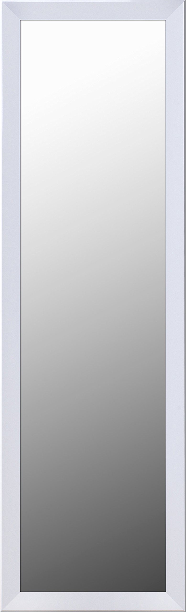 Mirrorize Door/Floor Mirror, Shatter Proof, 50X14, White