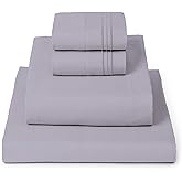 Mellanni Queen Sheets Set - 4 PC Iconic Collection Bedding - Hotel Luxury, Extra Soft, Cooling Bed Sheets - Wrinkle, Fade, Stain Resistant (Queen, Lavender)