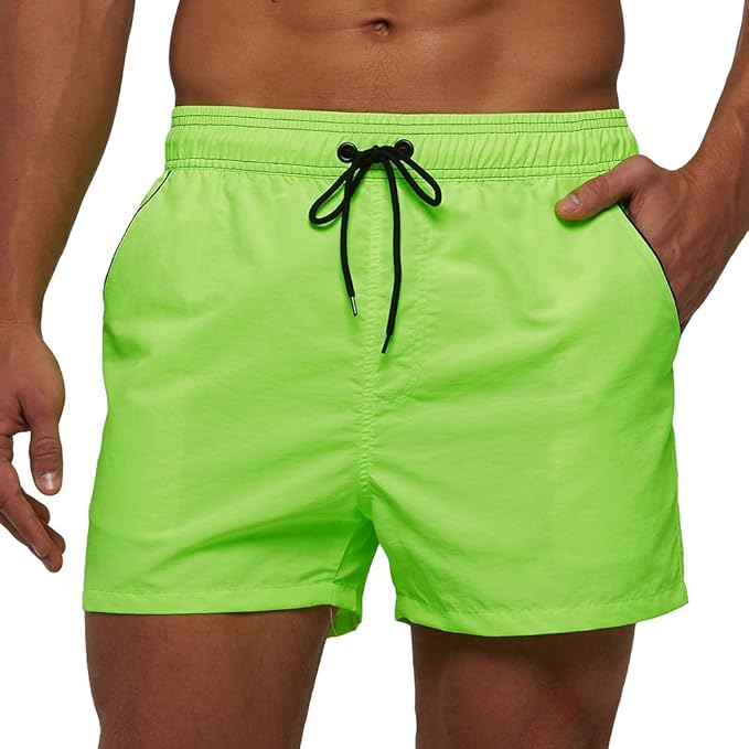 Buy Pioneer Camp Men's Swim Trunks with Back Zipper Pockets and Mesh