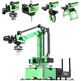 LewanSoul JetMax Robotic Arm for Jetson Nano AI Vision ROS Open Source Programmable Robot Arm Kit with 4 Kinds Gripper Camera Sensor Modules Wireless Controller, App/PC Coding Study DIY Robotic