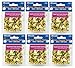 6 Pk, BAZIC Brass Thumb Tack 200 Per Pack(1200 in Total)