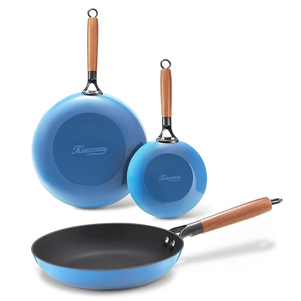 KITESSENSU ENAMELED CAST IRON SKILLETS – NON STICK...