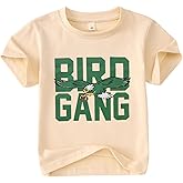GLIGLITTR Toddler Girl Boy Game Day Football T-Shirt Bird Gang Shirt Short Sleeve Funny Kid Football Team Sports Fans Tee Top