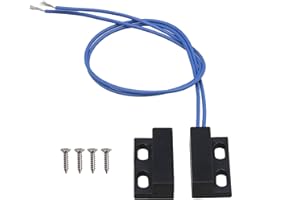Bstinay AC110-220V Door Window Reed Switch Black Normally Open Magnetic Door Contacts Switch