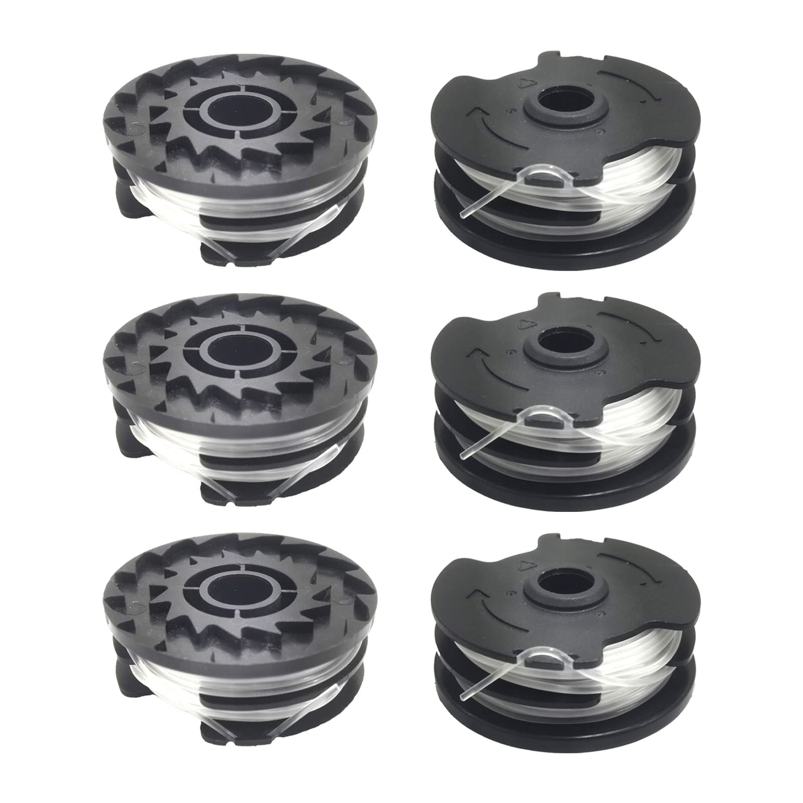 Line String Trimmer Replacement Spool, 27ft 0.065" Grass Trimmer Spools Compatible with Parkside cordless grass trimmer Parkside PRT 550 A1 - LIDL IAN 311404, PRT 550 A3, PRTA 20-Li B2 (6 spools)