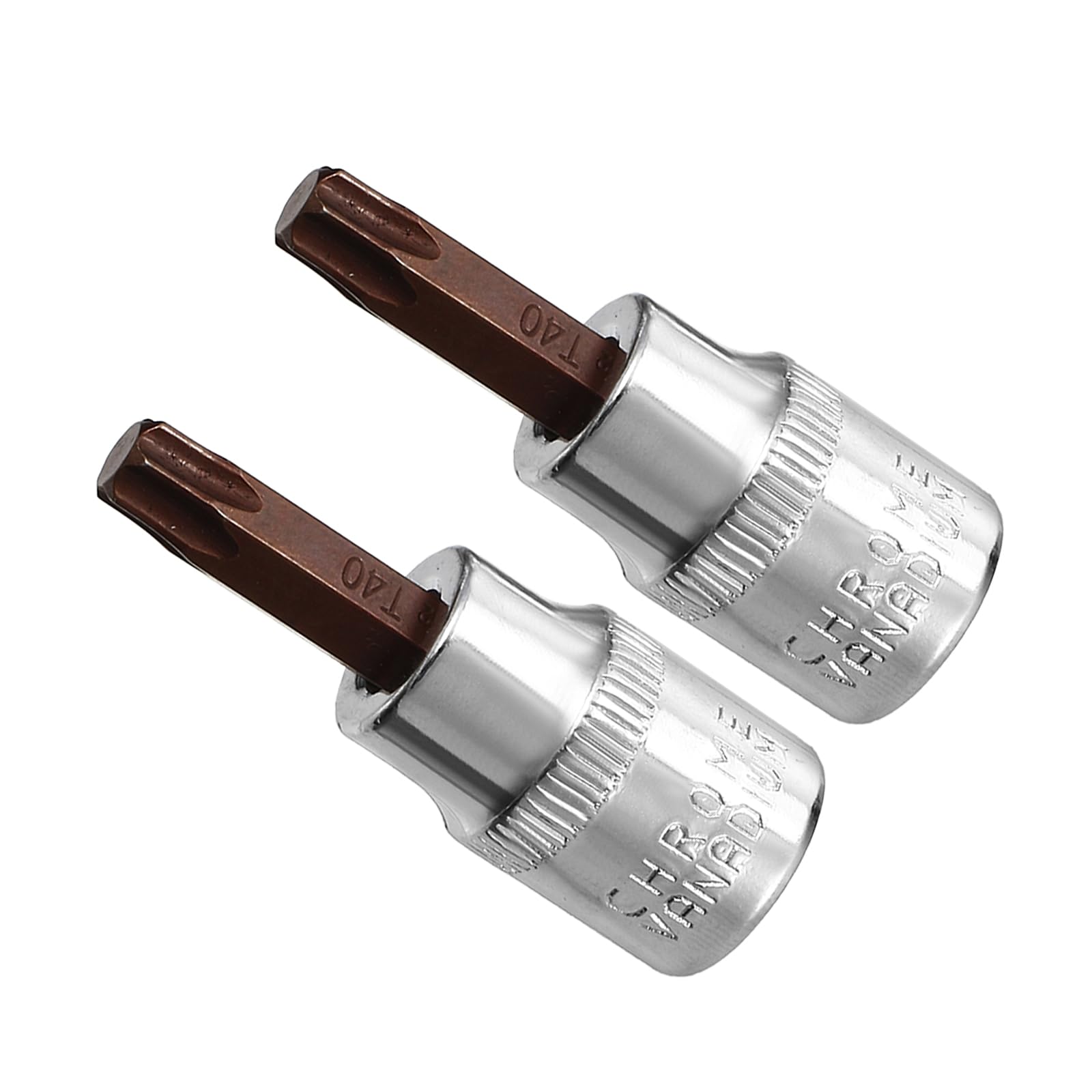 CoCud Torx Bit Socket, Metric T40 Bit 3/8-Inch Drive 2" Long, S2 Alloy Steel Heat Treated CR-V Socket - (Applications: for Fastener Application), 2-Pieces