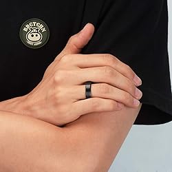 King Will 5mm Black Dome Titanium Ring Matte Finish