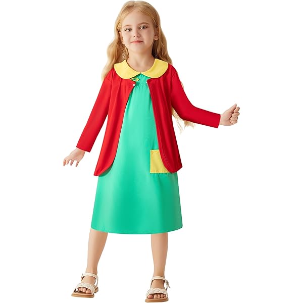Amazon.com: LoliMiss La Chilindrina Costume Dress for Women (XS, Green) :  Clothing, Shoes & Jewelry