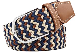 Huyfhksd Mixed Color Woven Stretch Braided Belts for Men and Women Fashion Elastic Belts