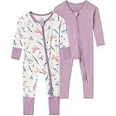 SUZEL Baby Viscose from Bamboo Footless Pajamas Boys Girls Zippy Pjs Sleep 'N Play Romper - 0-24 Months
