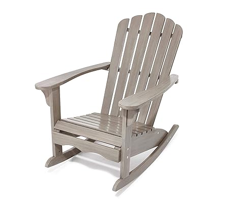 Landmann Schaukelstuhl Vintage Grey Gartenstuhl Schwingsessel Liegestuhl Gartenmöbel Holz