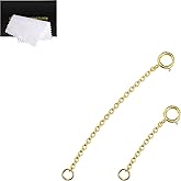 VANBARIS Necklace Extenders for Women, Gold Bracelet Extender Gold Chain Anklet Jewelry Extension for Women, 2 Piece Set (1, 2 Inches)