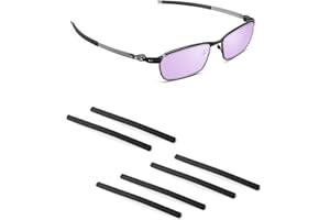 Handwith 3 Pairs Soft Silicone Sunglass Ear Socks for Oakley Tincup/Tincup 0.5/Wheel House RX, Anti-Slip Comfort Fit Glasses Arm Grips Spare Parts Replacement Kit Black