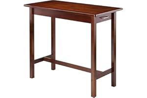 Winsome Wood Kitchen Island Table with 2-Drawers, Antique Walnut (94540)