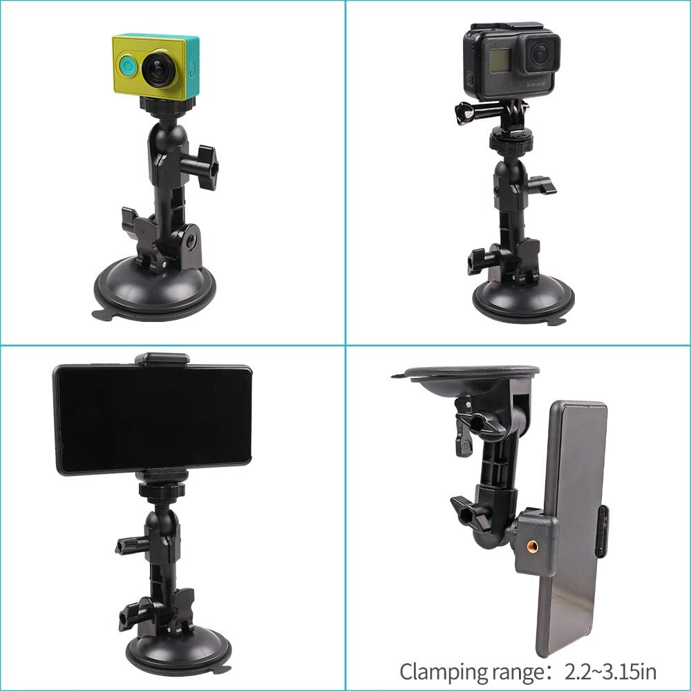 SUREWO Suction Cup Mount,Dash Cam Suction Mount Compatible with GoPro Hero 13/12/11/10/9/8/7 Black,DJI Osmo Action 5 Pro/4/3,AKASO and Most Action Cameras - Image 5