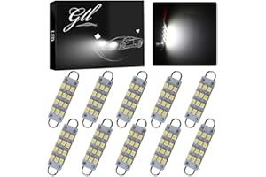 GrandviewTM 10 X 44mm(1.73") 12-SMD 1210 3528 Chip Rigid Loop Festoon LED Bulbs for Car Interior Light Dome Map Light Door Courtesy Lights 561 562 567 (White)