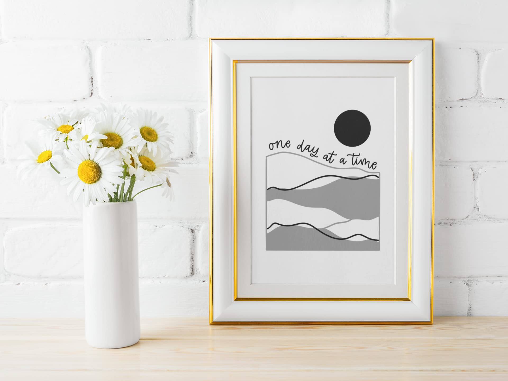 JasonCarlMorgan WinsterCreations One Day At A Time Mental Health Inspirational Wall Decor Quote Print A4 Normal