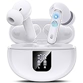 EUQQ Wireless Earbuds Active Noise Cancelling Bluetooth 5.4 Earphones in Ear with Dual Mic, Transparency Mode Ear Buds Deep Bass Stereo Sound Headphones, 36H Playtime LED Display IP7 Waterproof