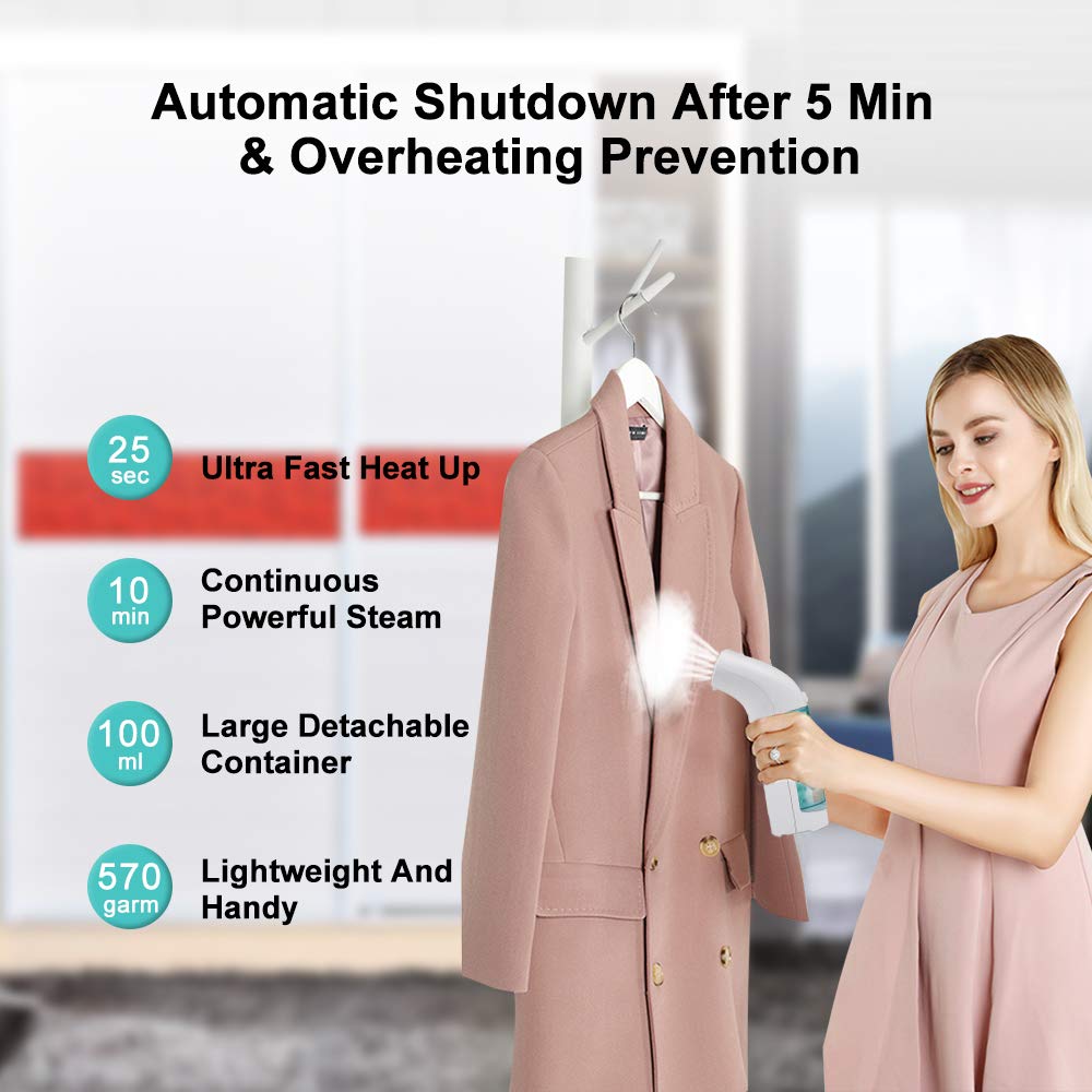 Dampfglätter Dampfbürste bedee Garment Steamer Dampfbügeleisen Schnell Aufheizender Handgehaltener Schnelle Erwärmung für Alltag und Reise Beseitigt Falten und Gerüche