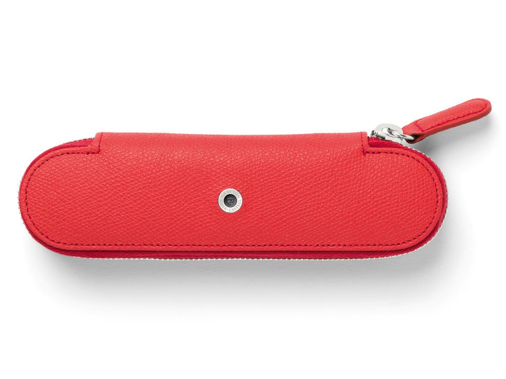 Faber-Castell Graf von Faber-Castell 118676 Epsom Zip Case for 2 Writing Instruments India Red