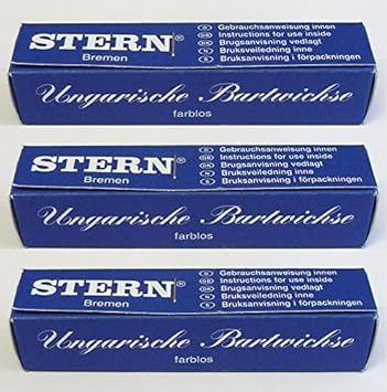 3er: Stern Original Ungarische Bartwichse 8ml