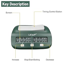 LEAP Digital Chess Clock Timer with Bonus and