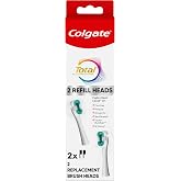 Colgate Total Battery Replacement Toothbrush Heads, White, 2 Pack | Fits Any Colgate Total Battery Powered Toothbrush, Fights Cavities, Plaque, Gingivitis, Bad Breath, Tartar Buildup, Stains