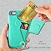 iPhone 6 Wallet Case, ZVE Wallet Phone Case iPhone 6s Case with Credit Card Holder and ID Card Slot, Screen Protector iPhone 6s Card Case for Apple iPhone 6/6s (4.7inch) Mint Green