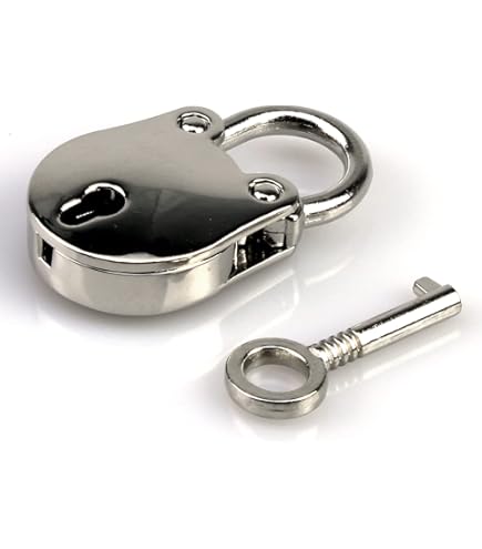 Mini Metal Lock - Zinc Replacement Pad-Lock with Keys, Mirror
