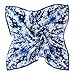 2 Packs Womens Silk Feeling Bandanas Satin Hair Head Scarf 27.5 * 27.5 Inch - Blue and White Porcelain