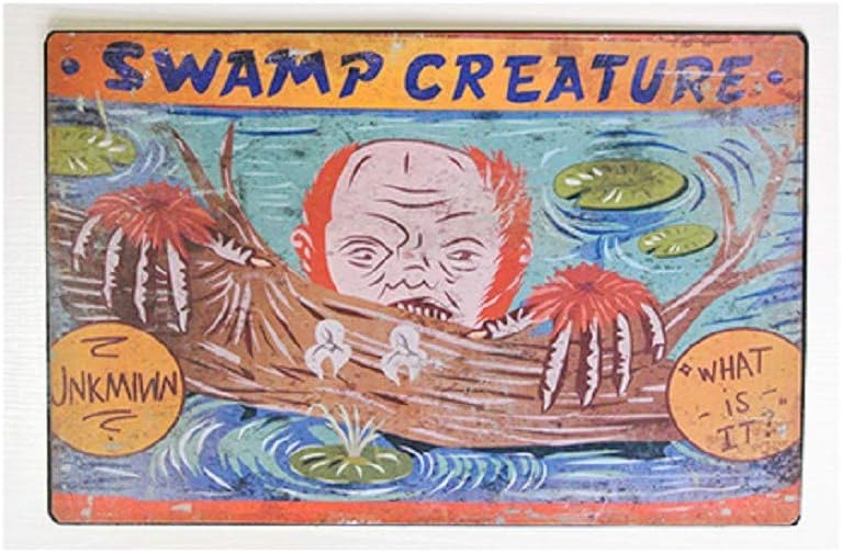 Metal Freak Show Carnival Signs Twisted Circus Oddities Halloween Decoration