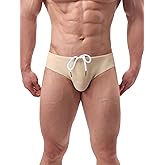 Summer Code Mens Bikini Swim Briefs Stretch Swimwear Quick Dry Swimsuit Bathing Suit with Drawstring