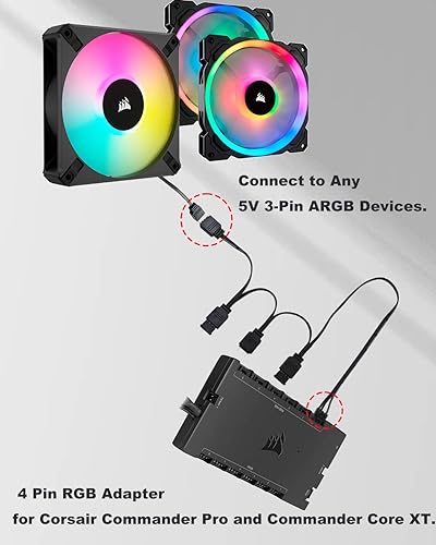 COMeap Pin RGB Adapter for Corsair Commander Core and iCUE