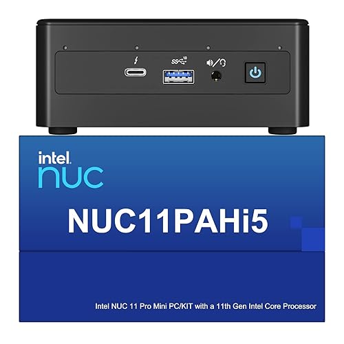 Intel NUC 11, NUC11PAHi5 Canyon Mini PC Desktop, Win 10 Pro Mini Computer, Core i5-1135G7 Processor, 4Core,8MB Cache, 28W Iris Xe Graphics, WiFi6, Thu Intel NUC 11 NUC11PAHI5 Panther Canyon Mini PC, i5-1135G7, 16GB RAM, 256GB  SSD, Mini Computers Windows 11 Pro for Business Home Office, Support