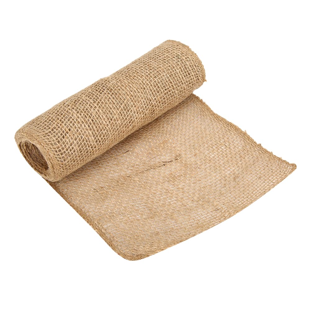 Joyzan Natural Jute Burlap Tree Wrap Rolls, Cold Proof Trunk Guard Protector Wraps Fabric Plants Bandage Anti Freeze Frost Protection Cover Maintenance Cloth Shrub Packing for Winter Outdoor 20x300cm