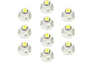 WLJH 10x White T4.7 Neo Wedge Led 3030SMD Chip 12mm Base Led Car Instrument Cluster Dashboard Gauge HVAC AC Heater Climate Co